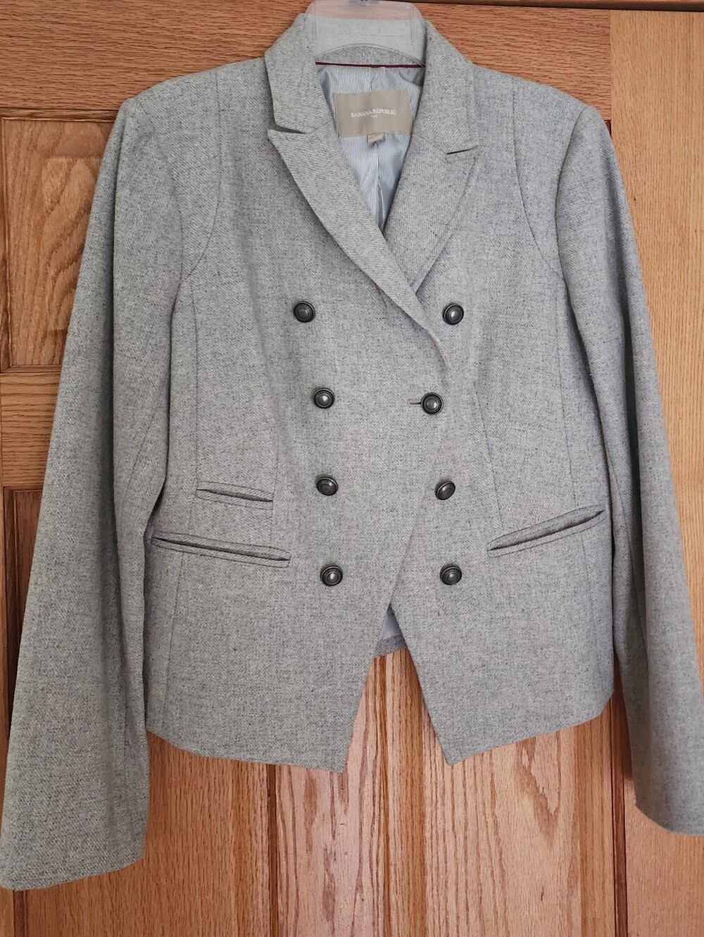 Banana Republic Wool Blend Double Breasted Blazer, Sz 10